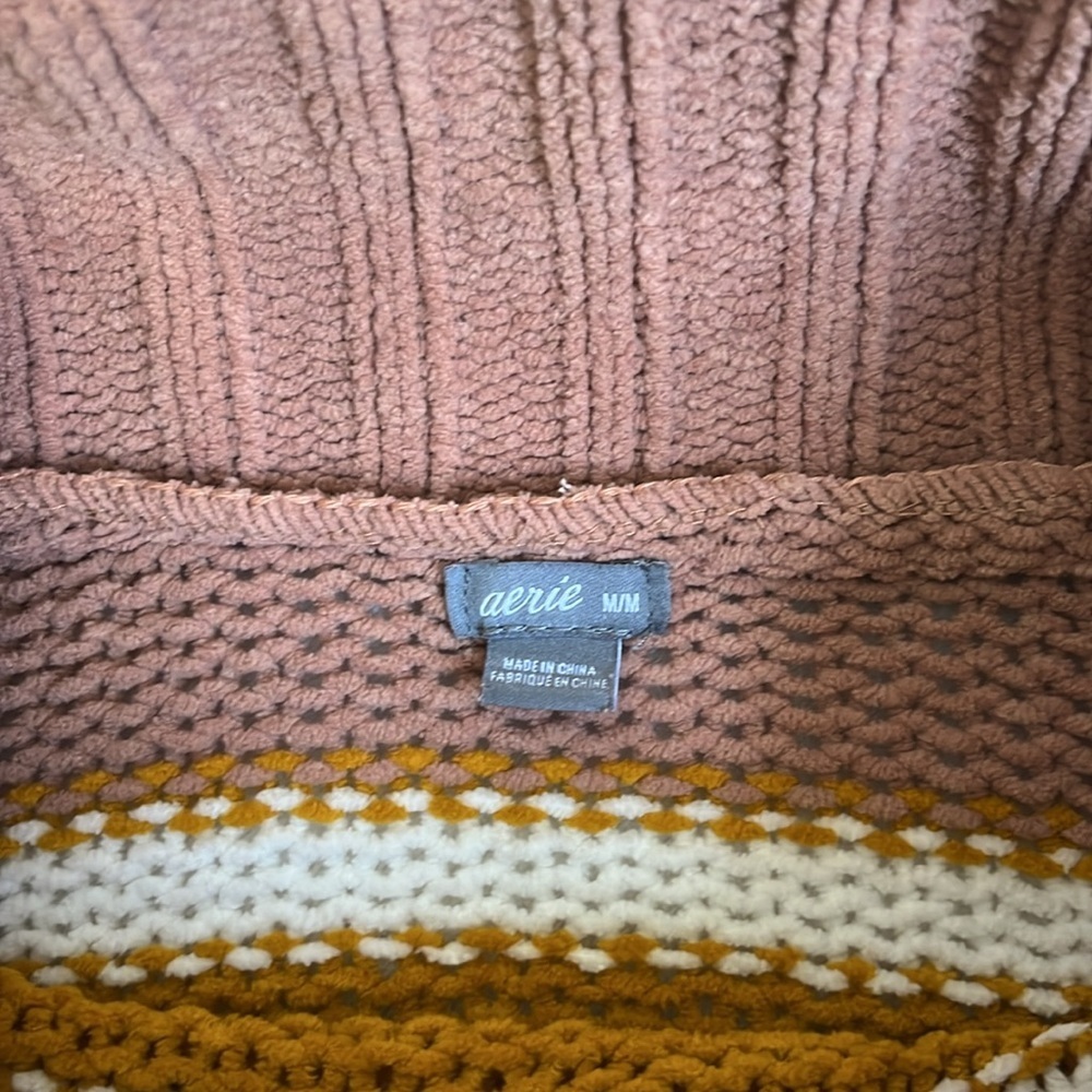 Aerie Women’s Oversized Chenille Turtleneck Sweater Size Medium - Picture 7 of 10